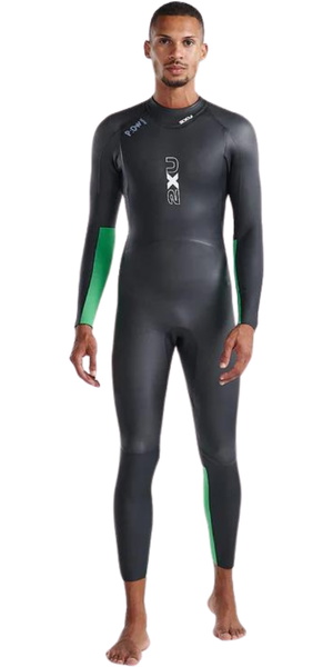 2026 2XU Mens Propel Open Water Swim Wetsuit MW7144c - Black / Bright Green